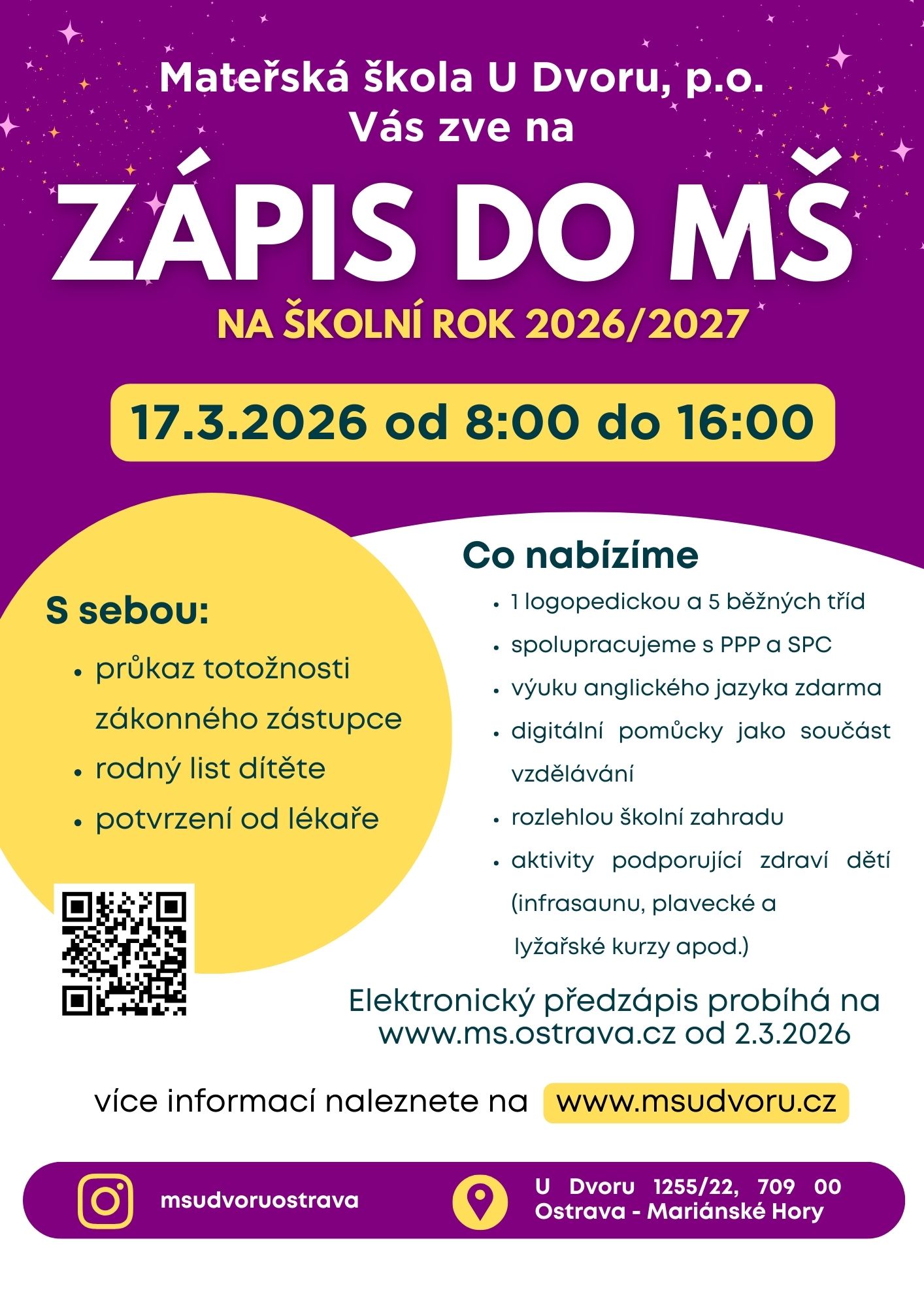 ZÁPIS DO MŠ-MINIKLUBÍK-DEN OTEVŘENÝCH DVEŘÍ