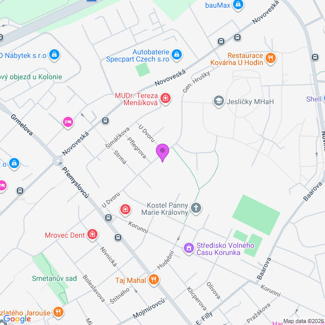 Obrázek mapy, kde se nachází škola